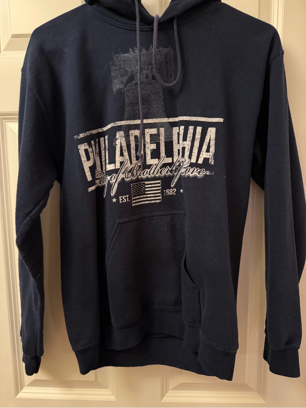 Gildan Navy Blue Philadelphia Graphic Hoodie